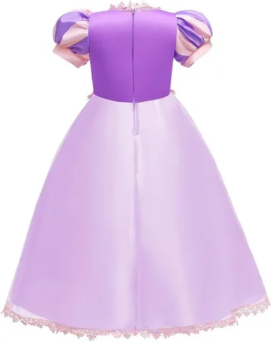 Vista 37 de Disfraz de princesa Sofía Rapunzel para niñas, disfraz de Halloween, Navidad, cumpleaños, fiesta con accesorios