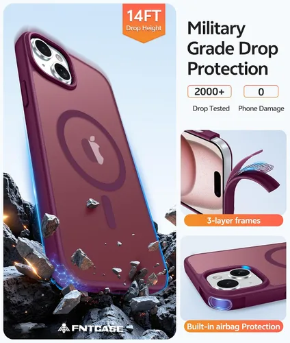 Vista 22 de FNTCASE Funda para Motorola Moto G-Stylus-5G-2025: Funda magnética translúcida mate a prueba de golpes para Moto G Stylus 2026, funda protectora