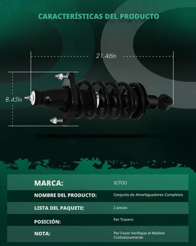 Vista 6 de SCITOO - Puntales rápidos traseros 2007-2011 para Honda para CR-V AWD FWD 4WD