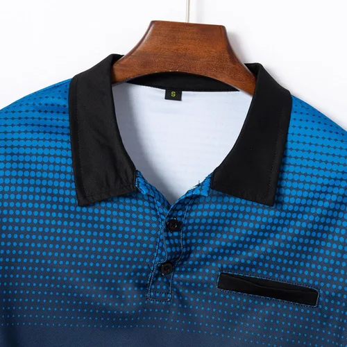 Vista 5 de Mens Shirts Casual Stylish Button Down Short Sleeve Polo Shirt Summer Vacation Shirts Loose Athletic Pullover Tee