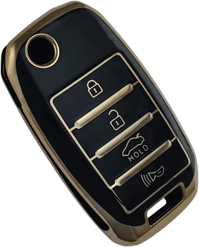 Vista 2 de REPROTECTING Funda para llavero de TPU Compatible con Hyundai Accent Elantra Genesis Sonata Kia Forte Forte5 Optima Rio Rondo Sorento Sedona Soul