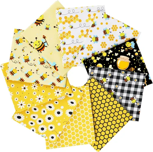 Vista 21 de Craftido -25 Opciones- Paquetes de Tela de Acolchado 100% Algodón 10pcs Fat Quarters 18"x21"-Peso Mediano 5.2 oz- Algodón Suave para Acolchado