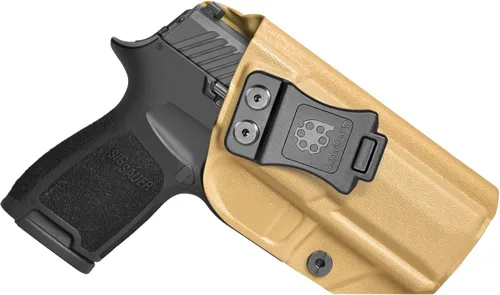 Vista 10 de Amberide IWB Kydex Holster for SIG Sauer P320 Carry/Compact / M18, Concealed Carry, No Optic/No Laser, Adjustable Cant, Secure Retention, Made in
