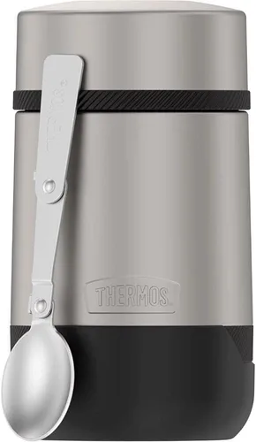 Vista 2 de THERMOS ALTA Series, Tarro de alimentos de acero inoxidable de 18 onzas, acero mate/negro espresso