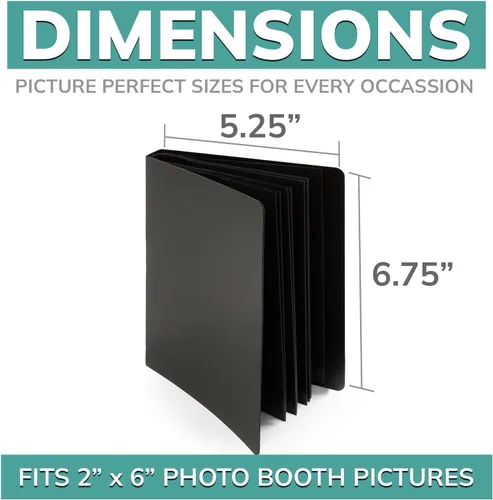 Vista 2 de pbf - Álbum de fotos de 2 x 6 pulgadas con fundas para fotos, libro de recuerdos de tiras de 2 x 6 pulgadas, álbum de tira de fotos, álbum de fotos