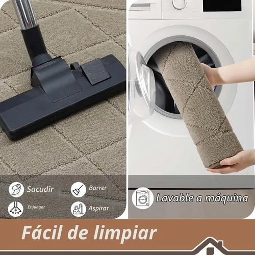 Vista 6 de BEQHAUSE - Tapete para puerta de 20 x 32 pulgadas, antideslizante, color beige