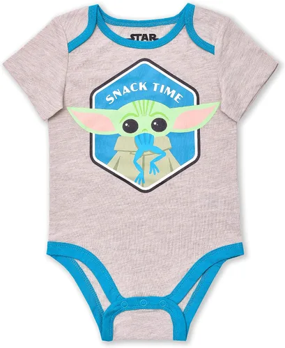 Vista 4 de STAR WARS Baby Yoda - Body para niño de 3 unidades, para recién nacidos y bebés, color negrogris