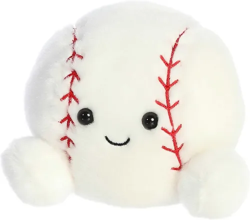 Vista 6 de Aurora® Adorable Palm Pals™ Slugger Baseball™ Animal de peluche - Tamaño bolsillo - Diversión coleccionable - Blanco 12.7 cm