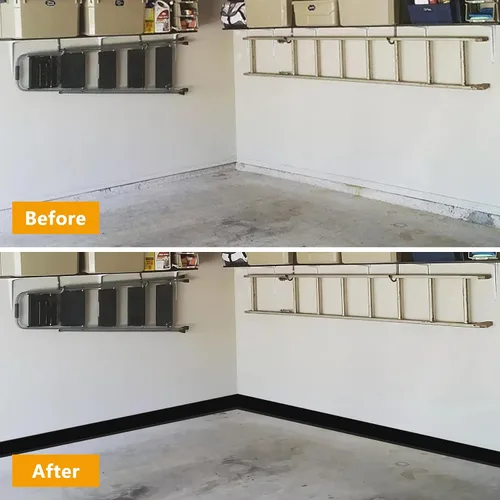 Vista 5 de STICKGOO Moldura de vinilo para zócalo, 4 pulgadas x 20 pies, base de pared de goma autoadhesiva, base de cala para despegar y pegar (negro)