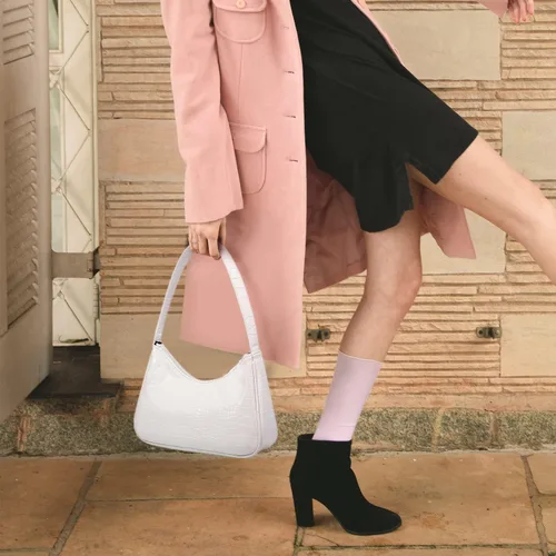 Vista 3 de LOVEVOOK Bolso de hombro para mujer, monedero pequeño con patrón de cocodrilo, bolso de mano de cuero vegano pequeño monedero lindo mini bolso