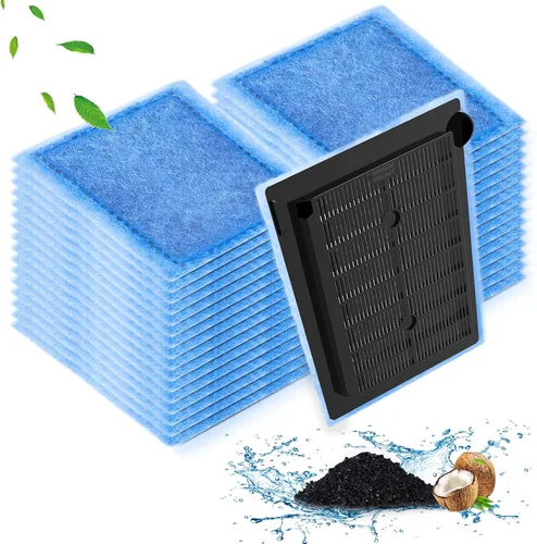 Vista 10 de Umlecoa Paquete de 8/16/32 cartuchos de filtro tamaño A compatibles con filtros MarineLand Penguin Power Filters 75 y 100 – Cartuchos de filtro