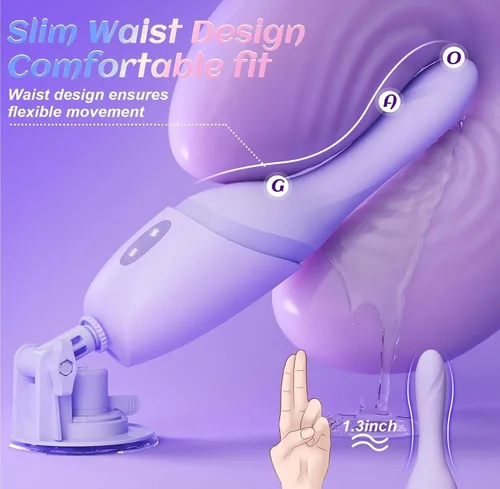 Vista 2 de Remote Control Realistic Adult for Women Today 9 Powerful Modes Thrusting Stimulation with Strong Suction Cup for Hands Free Play Electric Machine