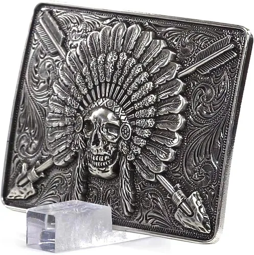 Vista 3 de Ariat Hebilla de calavera rectangular para hombre