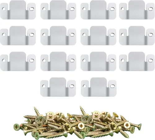 Vista 9 de DEEPDREAM 12 conectores seccionales de sofá de metal, clips de sofá, conector de muebles entrelazados con 28 tornillos