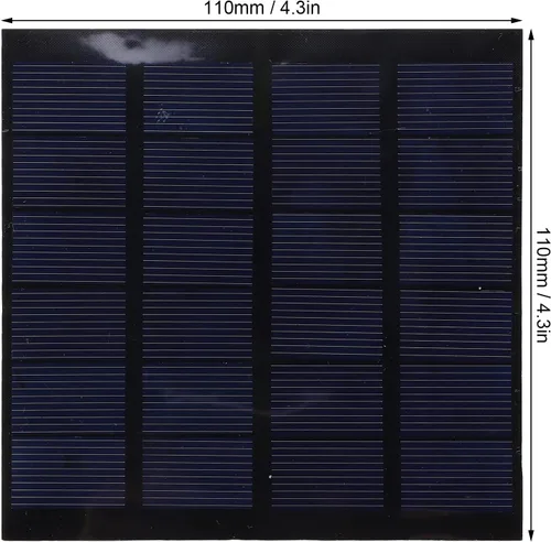 Vista 7 de Panel solar de 1.5W, panel solar de polisilicio de ahorro de energía de alta tasa de conversión de 6V, panel de carga solar de alta estabilidad