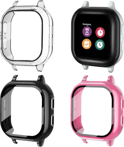Vista 14 de Paquete de 3 fundas compatibles con Gizmo Watch 2 protector de pantalla para niños Funda protectora sensible al tacto Protección duradera
