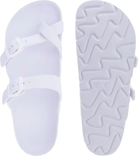 Vista 6 de WHITIN Sandalias de plataforma para mujer con plantilla cómoda, hebilla ajustable, ultra acolchada