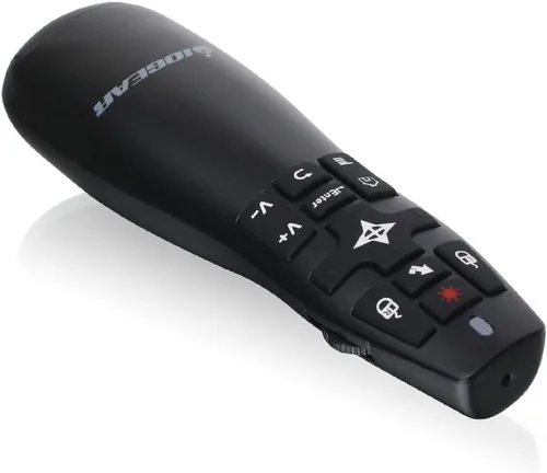 Vista 2 de IOGEAR Red Point Pro - Puntero láser de presentación giroscópica de 2.4 GHz, clicker remoto del ratón, hasta 65 pies, presentador Keynote - GME430R
