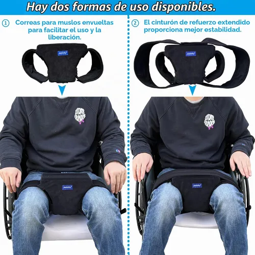 Vista 5 de Almohada Separadora de Rodillas Cuña de Abducción de Cadera - Bloque de Espuma Contorneada con Correas Antideslizantes para Cirugía de Reemplazo