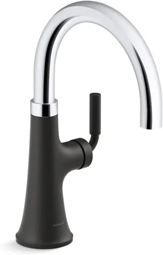 Vista 34 de KOHLER 23767-BL Grifo de tono de barra de cocina de un solo mango, grifo de fregadero de preparación, grifo de barra húmeda, grifo para fregadero