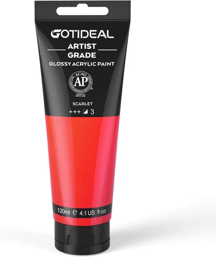 Vista 16 de GOTIDEAL - Pintura acrílica iridiscente, rojo camaleón, de 4.1 oz, no tóxicas, no se decoloran; ricos pigmentos para artistas adultos y niños
