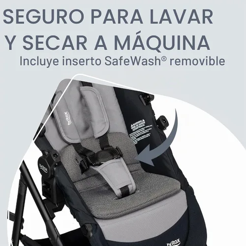 Vista 6 de Britax Brook+ cochecito de bebé modular, ultra ligero para bebés y niños pequeños con inserto SafeWash y 4 formas de pasear, ónix gris Ónix grafito