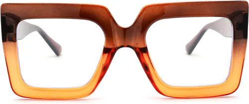 Vista 7 de Gafas de luz azul de gran tamaño para mujer, marco cuadrado grueso, elegantes gafas sin receta