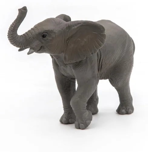 Vista 5 de Papo -Pintado a mano - Figura -Wild Animal Kingdom - Elefante joven -50225 -Coleccionable - para niños - Adecuado para niños y niñas- a partir de 3