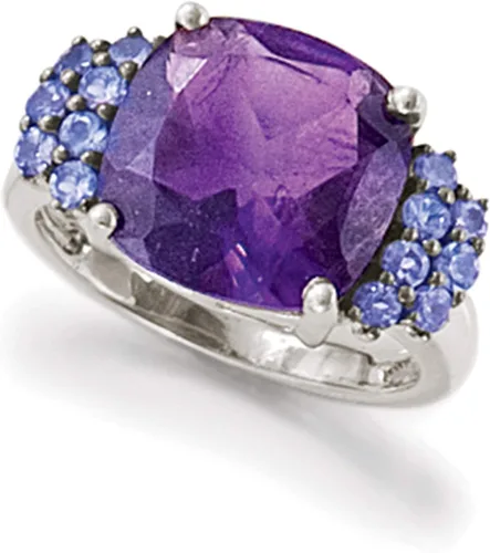 Vista 4 de Ross-Simons 5.50 Carat Amethyst and .40 ct. t.w. Tanzanite Ring in Sterling Silver