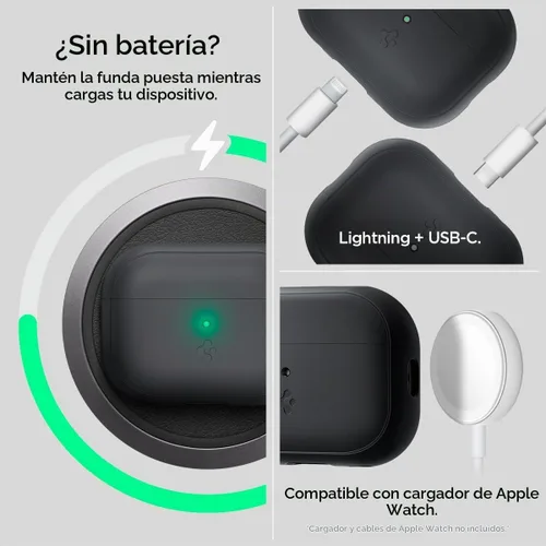 Vista 5 de Spigen Funda de silicona diseñada para AirPods Pro 2 (2022/2023)