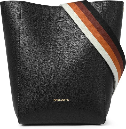 Vista 7 de Bostanten Bolsas de cuero para hombro, tipo balde, para mujer