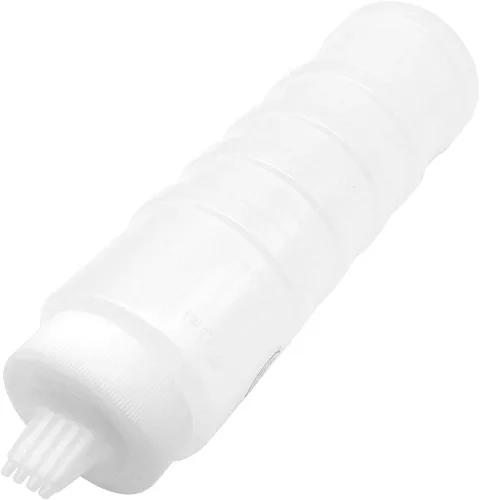 Vista 2 de GARASANI Dispensador de botellas de condimentos exprimibles de salsa de 4 agujeros (24 oz - 23.7 fl oz)