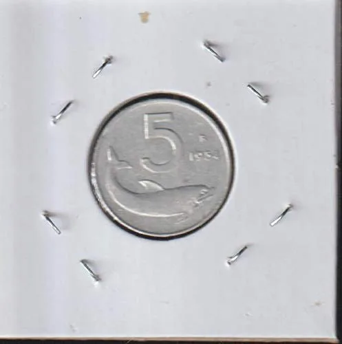 Vista 2 de 1954 IT Rudder 5 Lire Choice Extremely Fine
