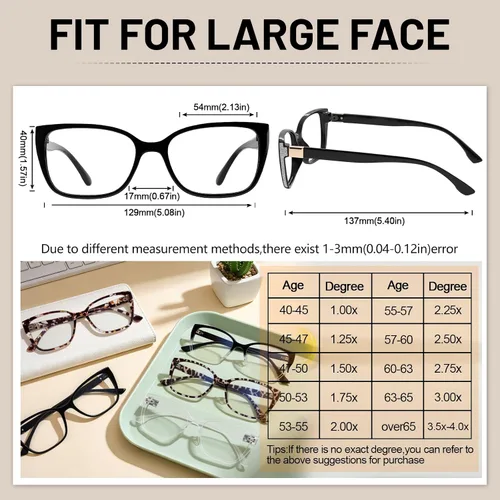 Vista 5 de OCCI CHIARI - Gafas de lectura para mujer con marco grande