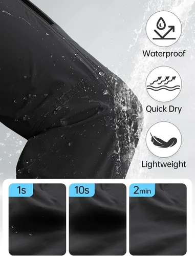 Vista 3 de FREE SOLDIER Men's Hiking Pants Water Resistant Quick Dry Lightweight Tactical Cargo Work Pants for Travel Outdoor