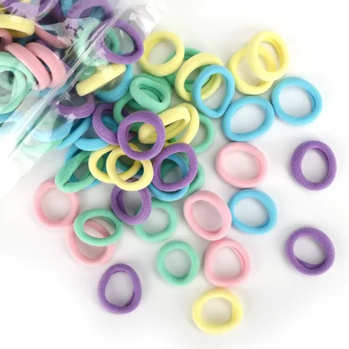 Vista 11 de 200 PCS Bandas Negras para Cabello de Bebé – Mini Ligas Sin Costuras para Cabello de Niños Pequeños – Suaves Sujetadores de Cola de Caballo