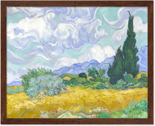 Vista 19 de Poster Master Póster clásico de Van Gogh, impresión impresionista vintage, regalo para artista, pintor, autorretrato, sombrero de paja, dibujo
