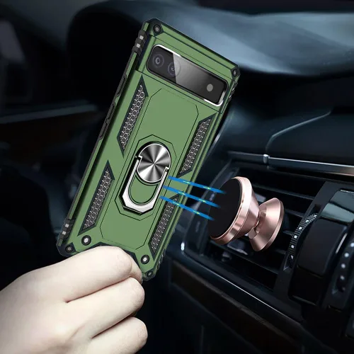Vista 6 de Funda para Pixel 6a, Google Pixel 6A con protector de pantalla HD, [grado militar de 16 pies probada en caídas], anillo protector a prueba de golpes