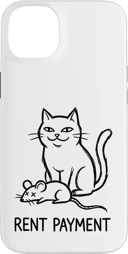 Vista 15 de Pago de alquiler Humor divertido gato para gato papá gato mamá caso para iPhone 17