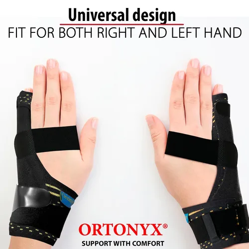 Vista 2 de ORTONYX Pinky Finger Splint Muñequera Inmovilizador de Muñequera – Fractura boxeadora para 4º y 5º dedo, soporte de canalón cubital, síndrome