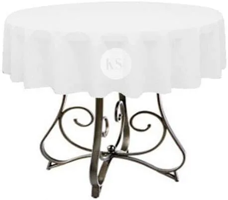 Vista 41 de Mantel redondo de poliéster de 72 pulgadas, disponible en más de 45 colores, ideal para restaurantes y superposiciones versátiles de eventos, elige