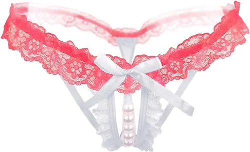 Vista 8 de Tanga de cintura baja con bordado de mariposa para mujer 6 Pack-Multicolor