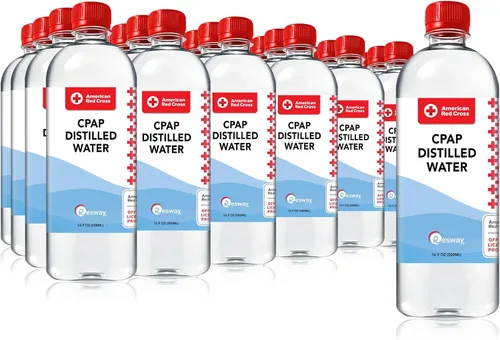 Vista 6 de Resway Agua destilada de la Cruz Roja Americana Botellas de viaje para máquinas resmed, Respironics, humidificador personal Suministros médicos