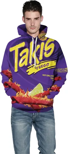 Vista 3 de TAKUSHI HF Cheetah - Sudadera con capucha unisex con estampado en 3D