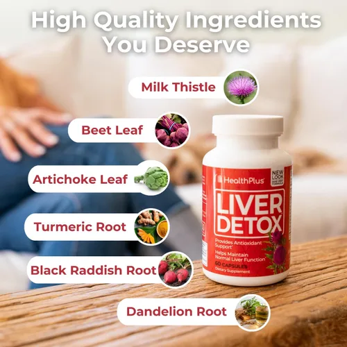 Vista 6 de Health Plus Cápsulas de desintoxicación hepática, 60