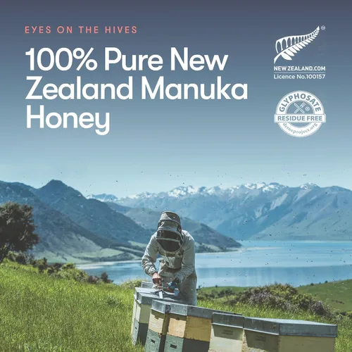 Vista 10 de New Zealand Honey Co. Miel de manuka cruda UMF 15+ MGO 514+, certificado UMF / 8.8oz
