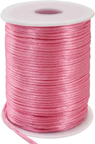 Vista 11 de TONIFUL Cordón de Nylon Negro de 1mm x 100 Yardas Cuerda de Satén para Hacer Pulseras y Joyas Cordón de Macramé Rattail Trim Collar a Granel Hilo