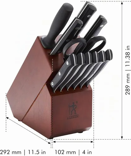 Vista 11 de HENCKELS Dynamic Razor-Sharp - Juego de cuchillos de 12 piezas, cuchillo de chef, cuchillo de pan, cuchillo de carne, diseño alemán informado por