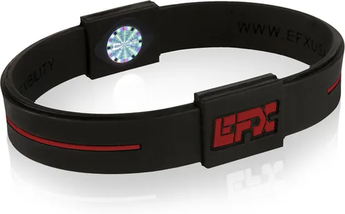 Vista 30 de EFX Pulsera de equilibrio de rendimiento, pulsera de silicona para atletas Negro/Azul