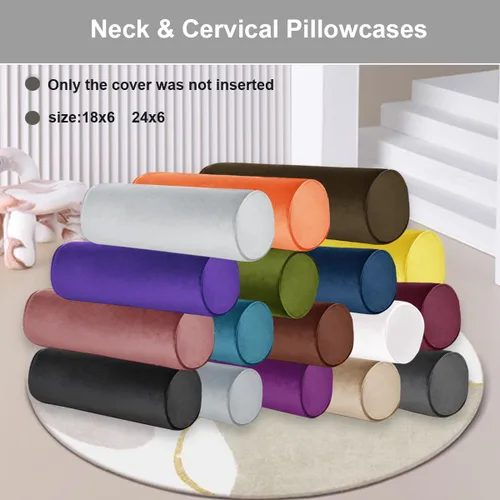 Vista 3 de Fundas de almohada enrollable para el cuello con cremallera - Fundas de almohada bolster/cilíndricas redondas de Luna Llena para dormitorio, sala